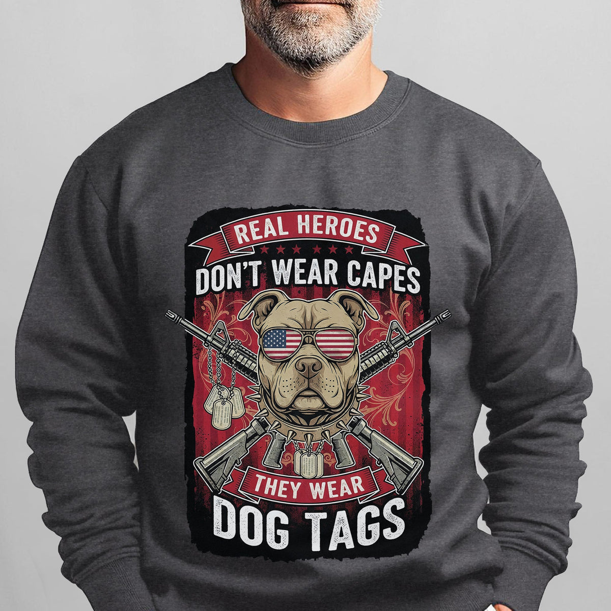 Real Heroes Dont Wear Capes They Sweatshirt product image 7