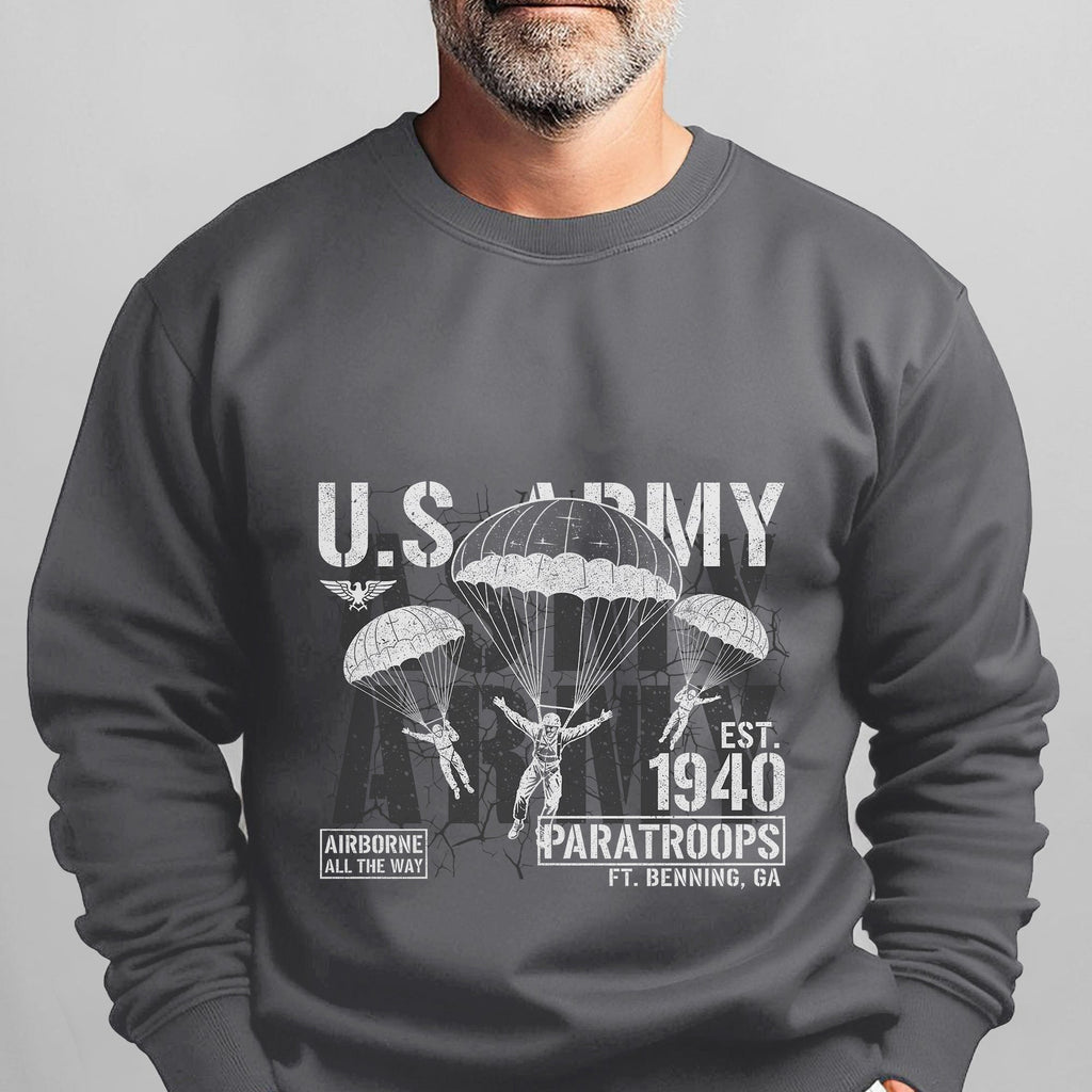 US Army Airborne All the Way Est 1940 Sweatshirt product image 9