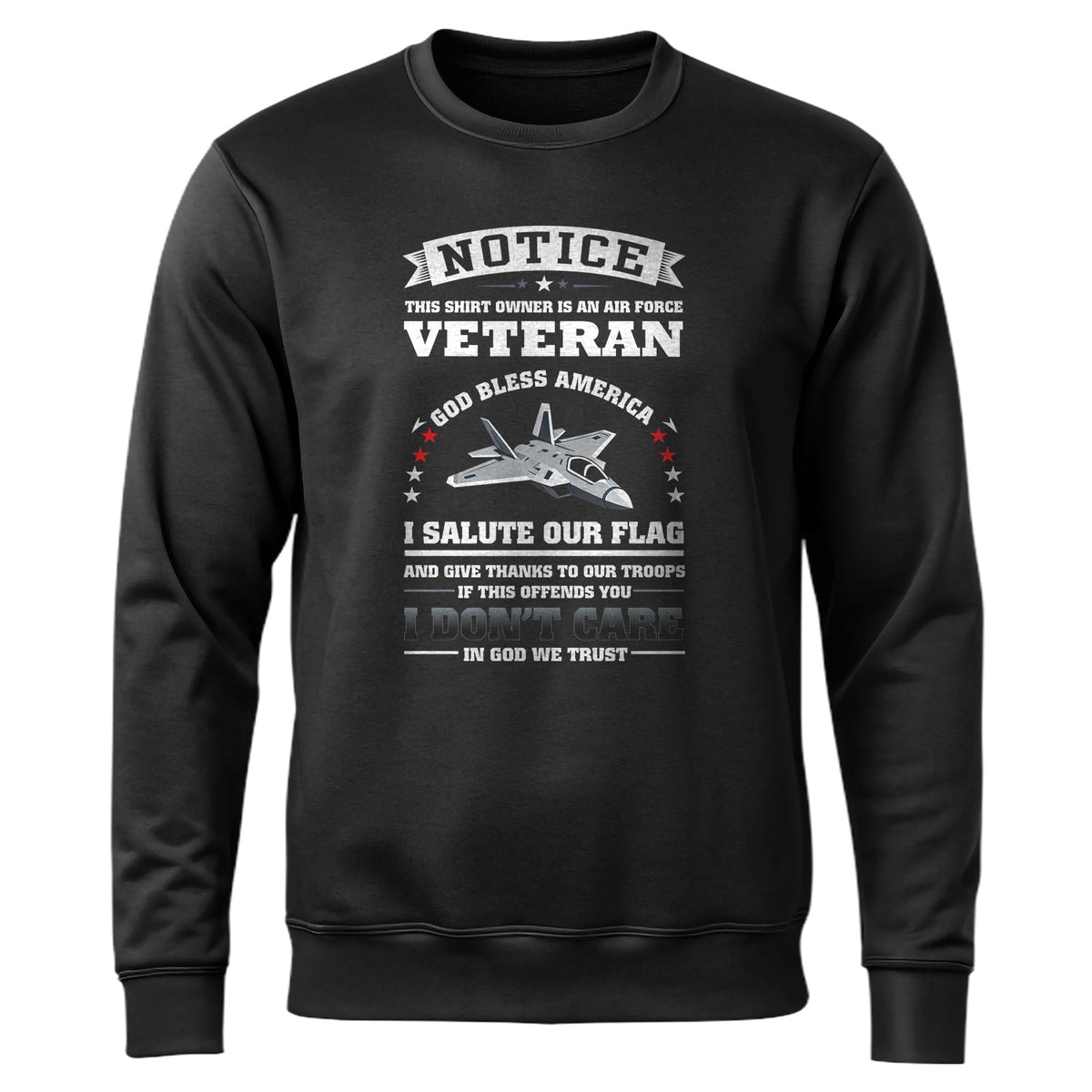 Air Force Veteran God Bless America I Salute the Flag Thank product image 1