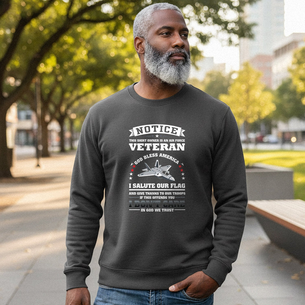 Air Force Veteran God Bless America I Salute the Flag Thank product image 4