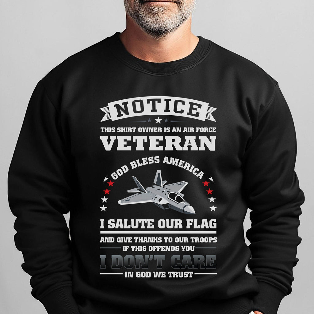Air Force Veteran God Bless America I Salute the Flag Thank product image 6