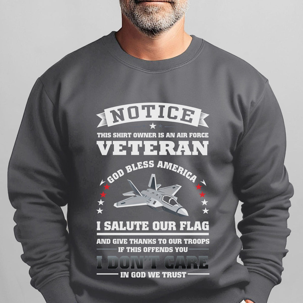 Air Force Veteran God Bless America I Salute the Flag Thank product image 9