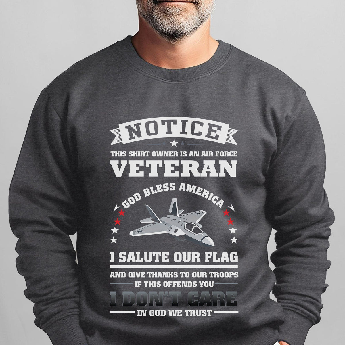 Air Force Veteran God Bless America I Salute the Flag Thank product image 7