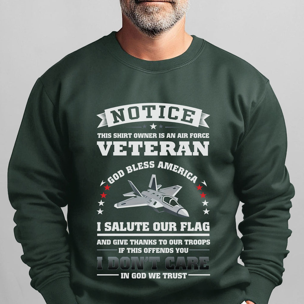 Air Force Veteran God Bless America I Salute the Flag Thank product image 11