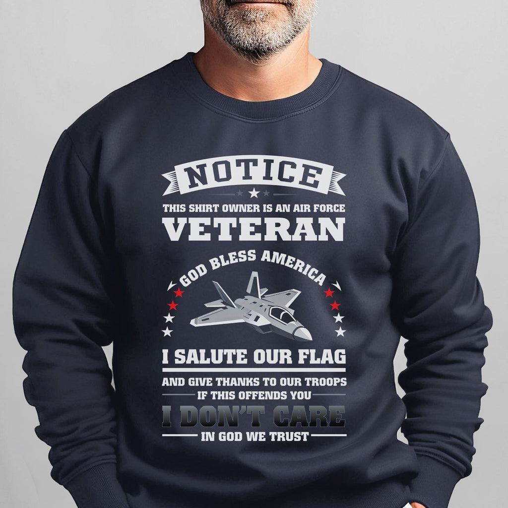Air Force Veteran God Bless America I Salute the Flag Thank product image 8