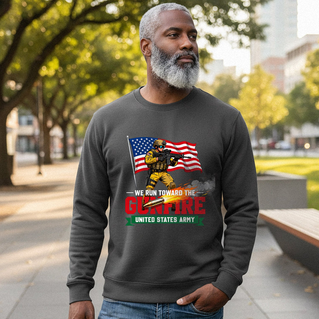 We Run Toward the Gunfire United States Sweatshirt product image 4
