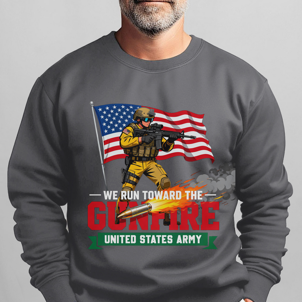 We Run Toward the Gunfire United States Sweatshirt product image 9
