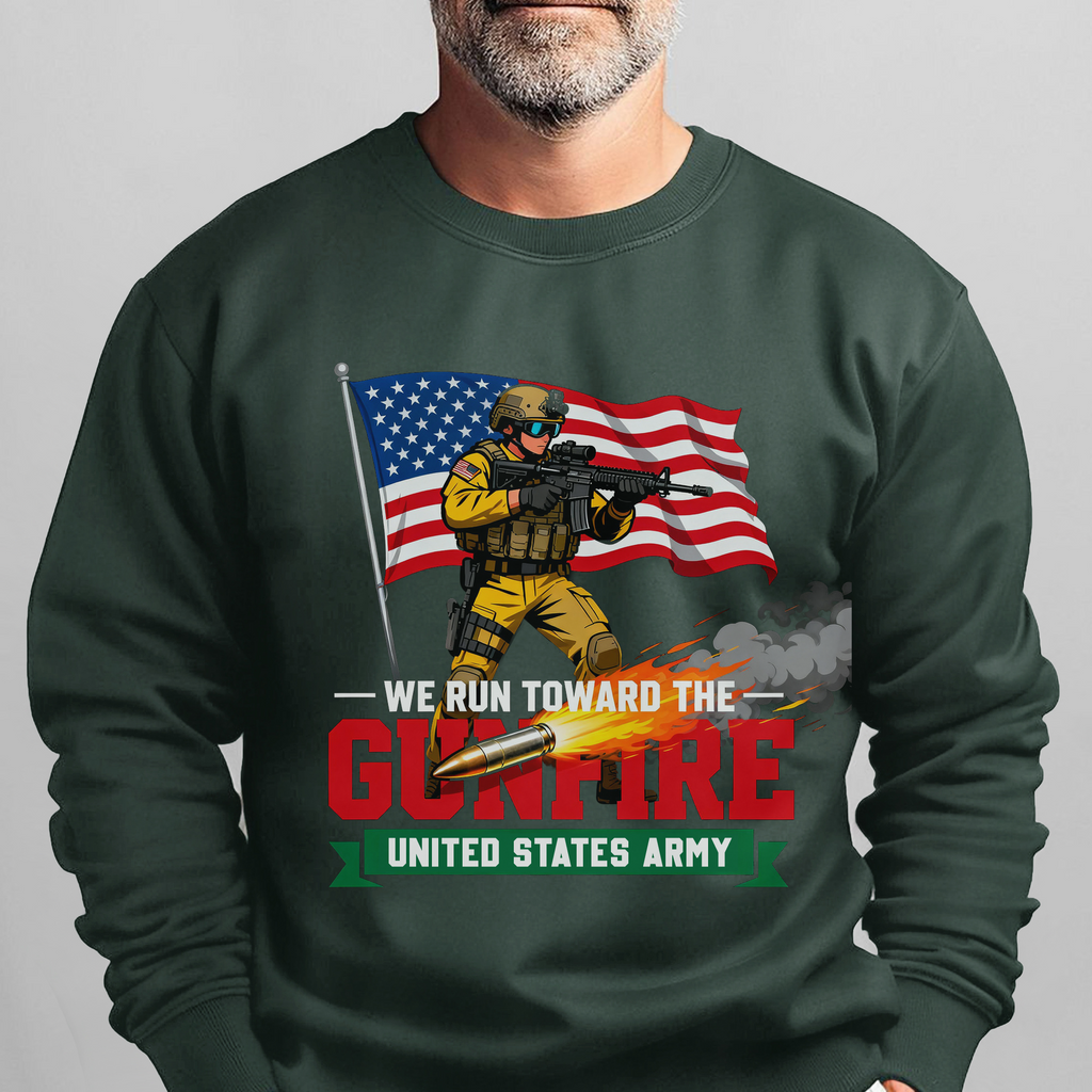 We Run Toward the Gunfire United States Sweatshirt product image 11