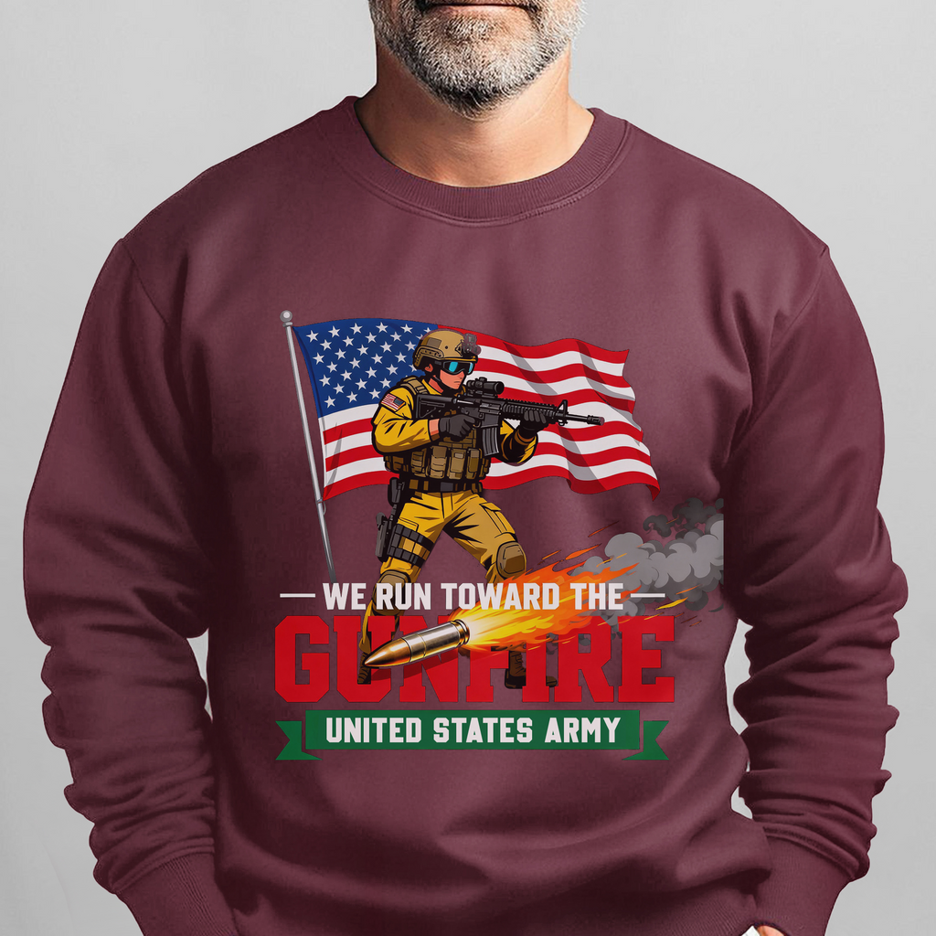 We Run Toward the Gunfire United States Sweatshirt product image 14