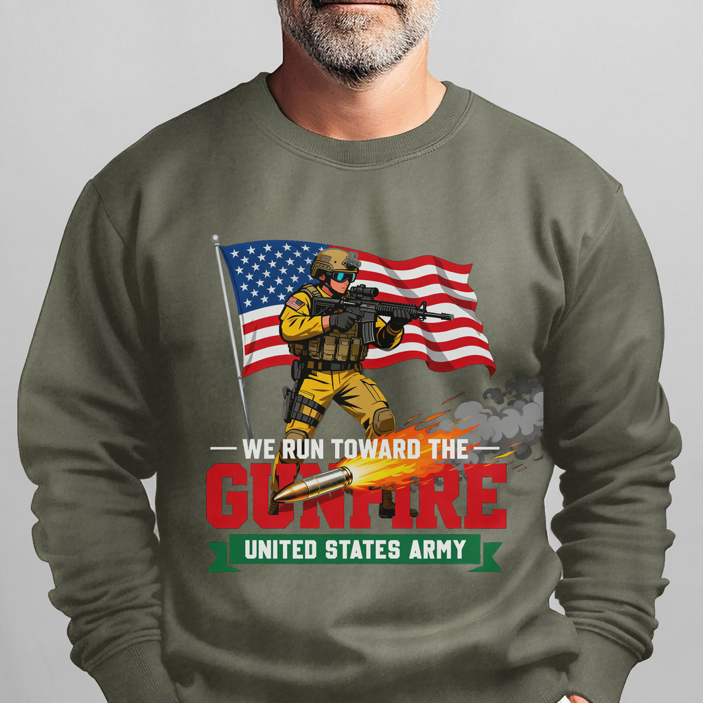 We Run Toward the Gunfire United States Sweatshirt product image 10