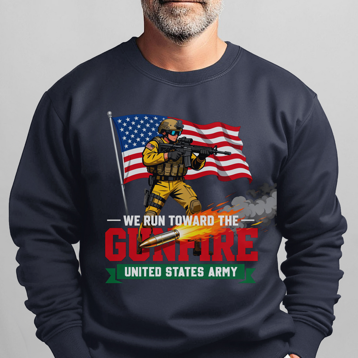 We Run Toward the Gunfire United States Sweatshirt product image 8