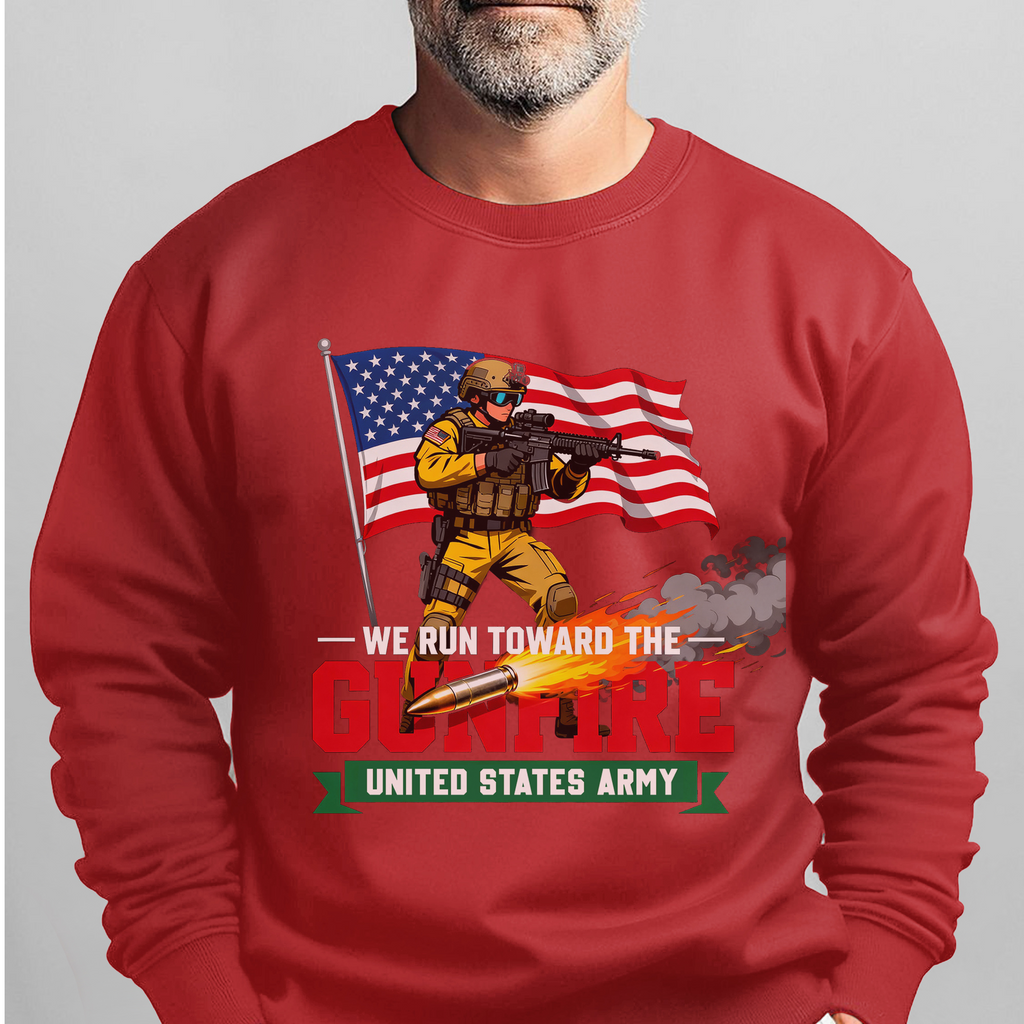 We Run Toward the Gunfire United States Sweatshirt product image 12