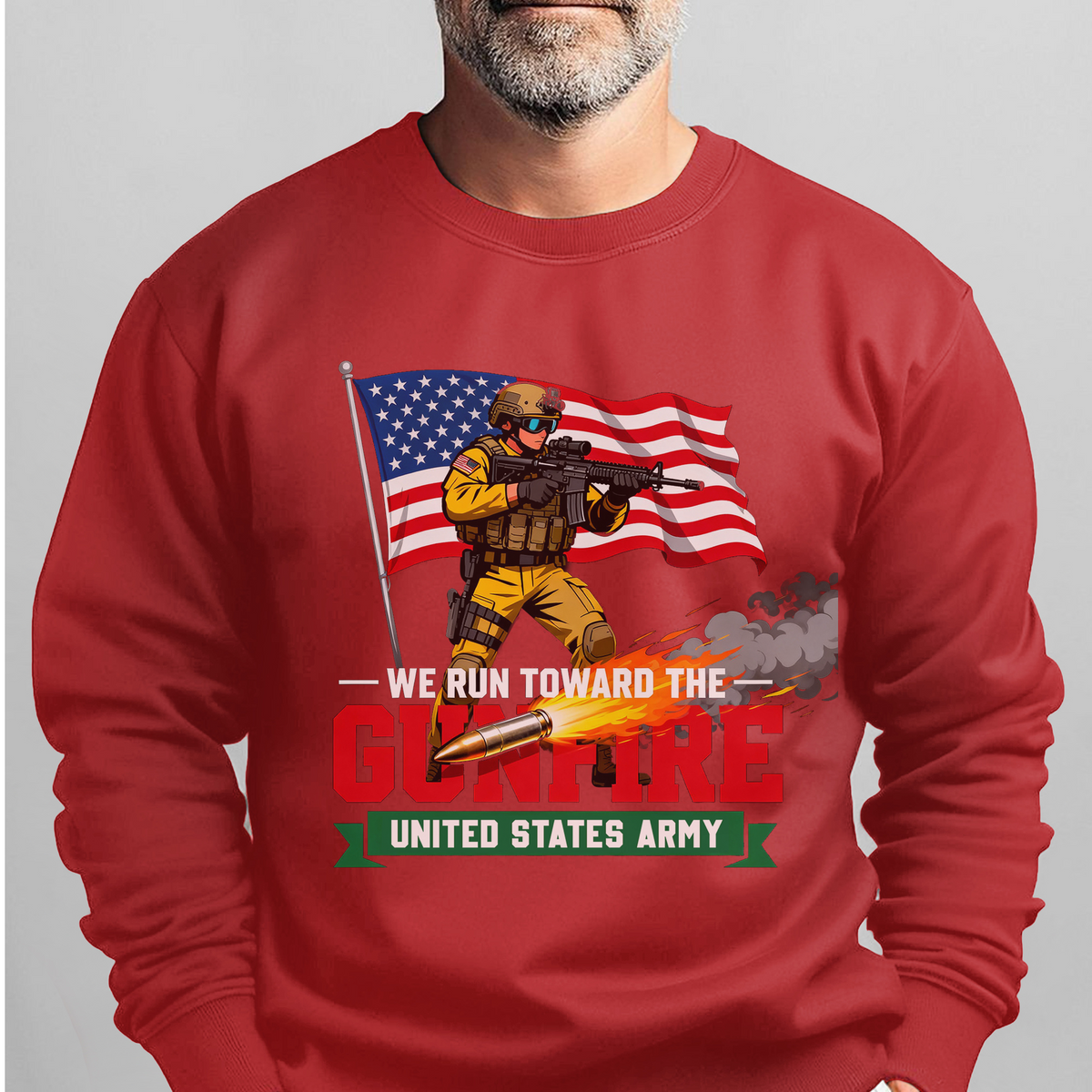 We Run Toward the Gunfire United States Sweatshirt product image 12