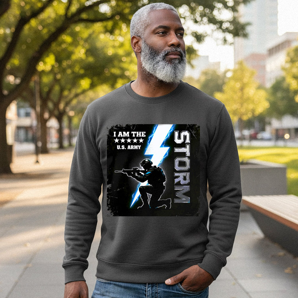 I Am the Storm US Army Military Sweatshirt product image 4