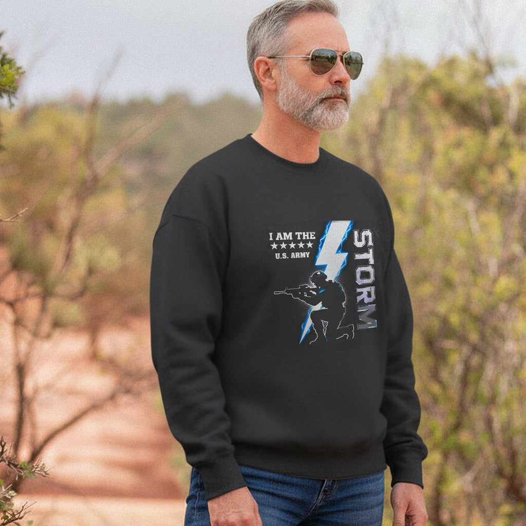 I Am the Storm US Army Military Sweatshirt product image 5