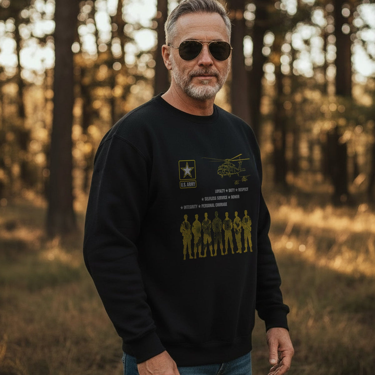 US Army Loyalty Duty Respect Selfless Sweatshirt product image 3