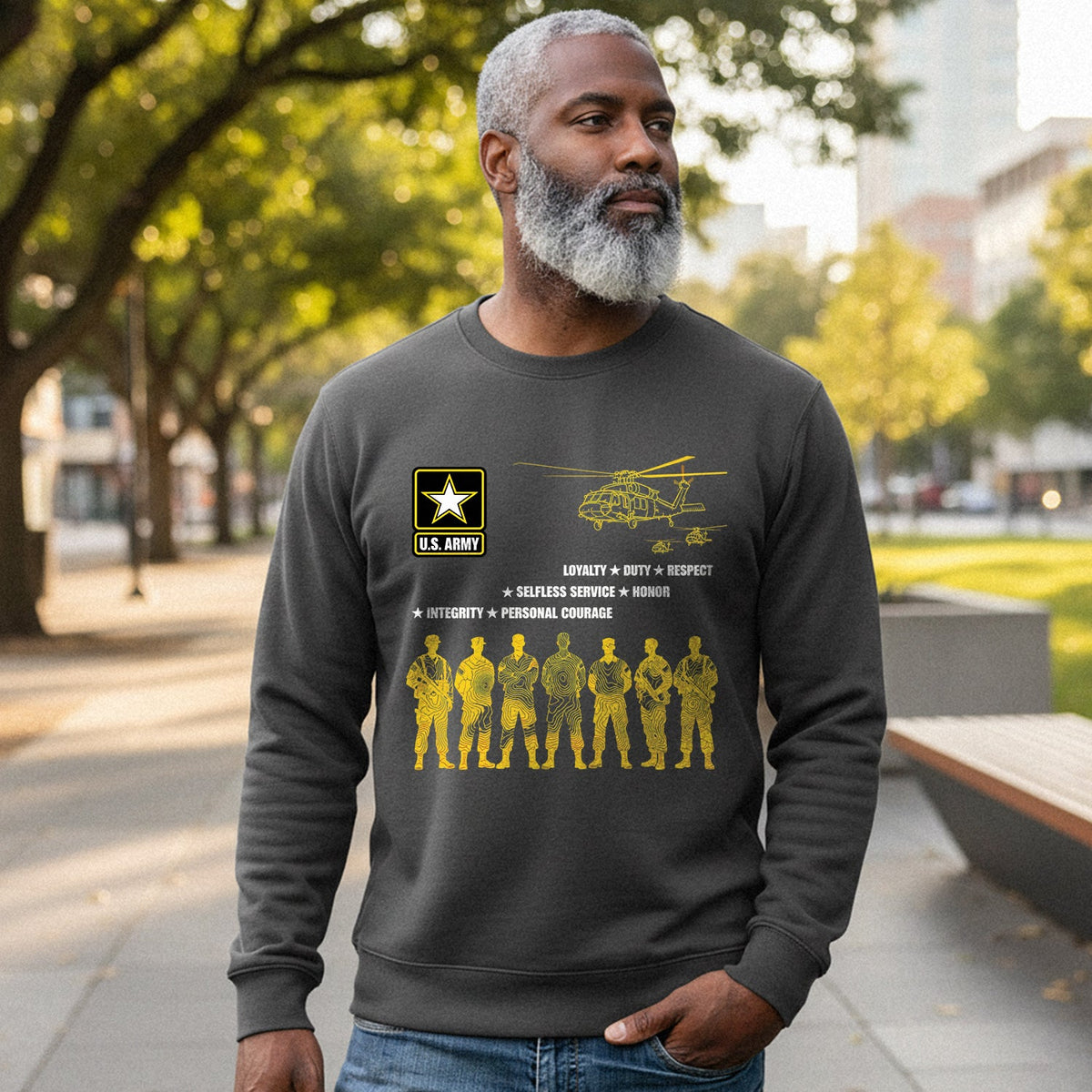 US Army Loyalty Duty Respect Selfless Sweatshirt product image 4