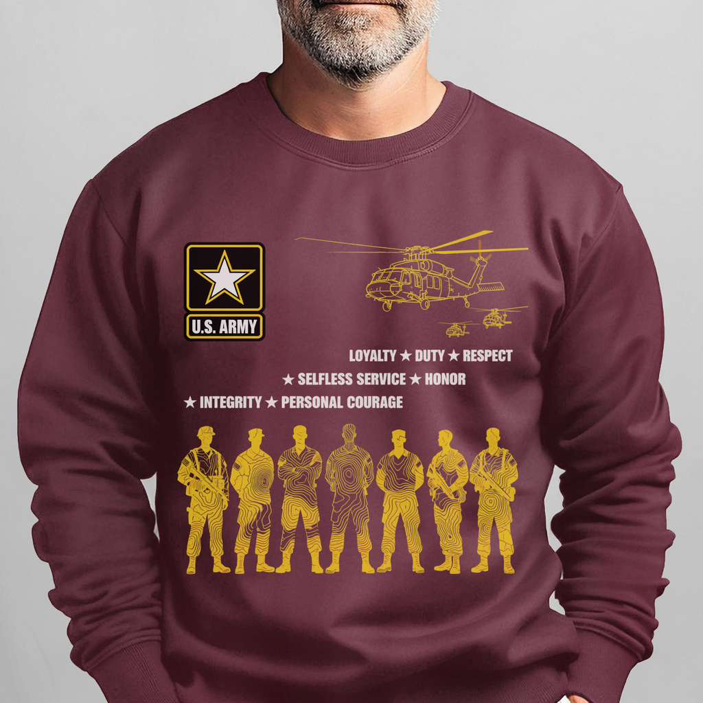 US Army Loyalty Duty Respect Selfless Sweatshirt product image 14
