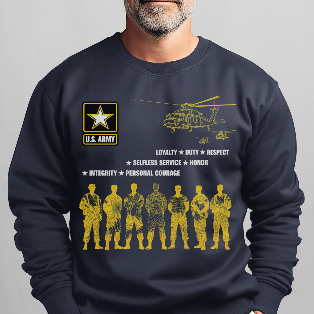 US Army Loyalty Duty Respect Selfless Sweatshirt product image 8