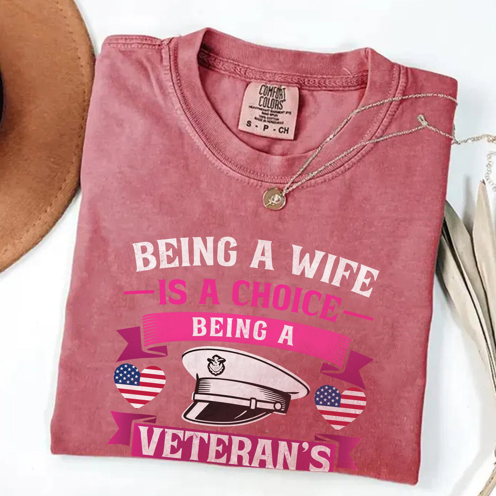 Proud Veteran’s Wife Comfort Colors T-Shirt product image 7