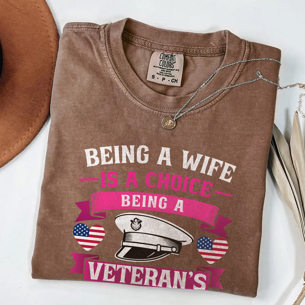 Proud Veteran’s Wife Comfort Colors T-Shirt product image 8