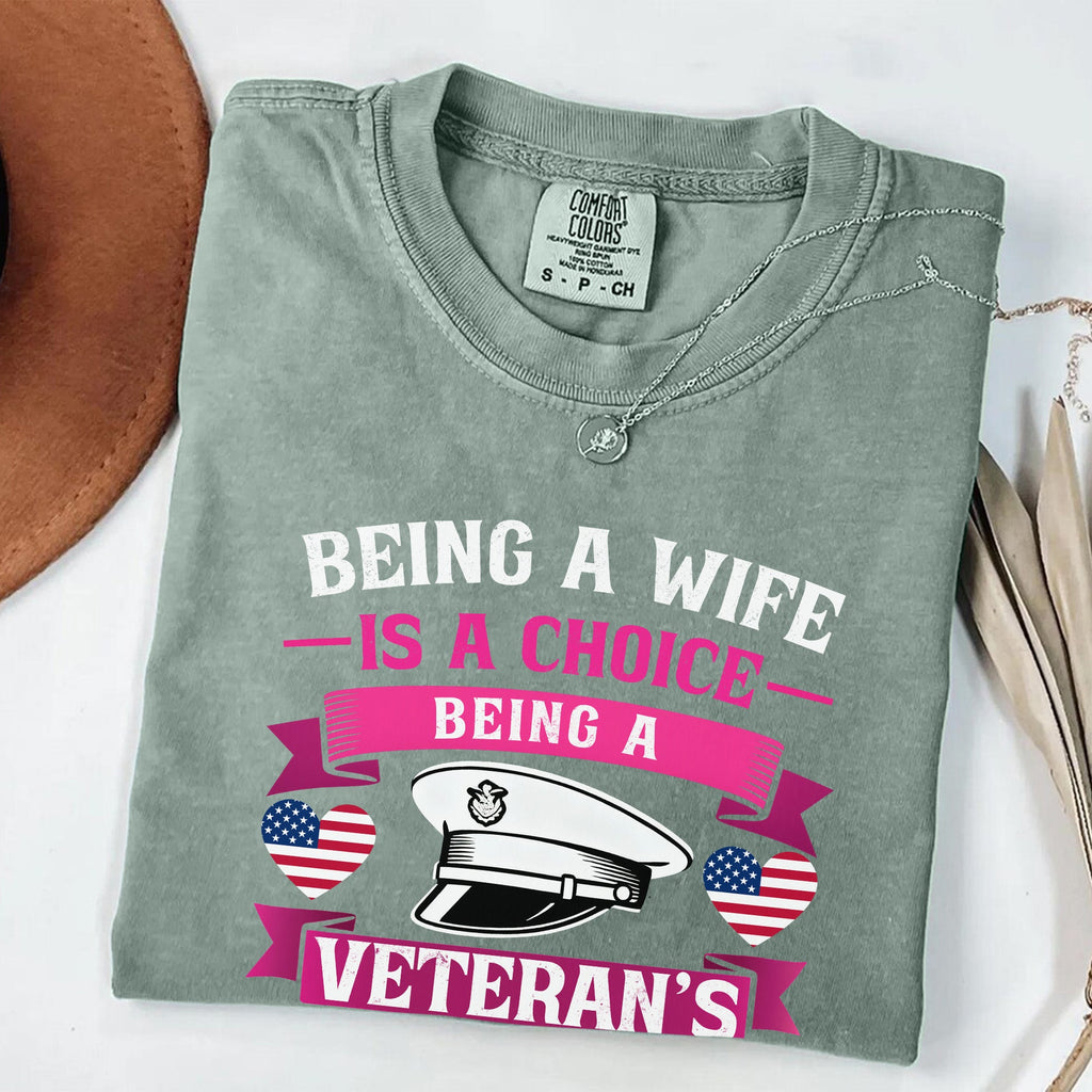 Proud Veteran’s Wife Comfort Colors T-Shirt product image 12