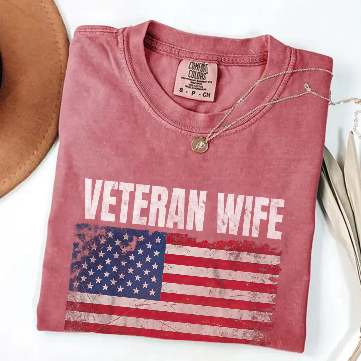 Married My Hero Veteran Wife Comfort Colors T-Shirt product image 10