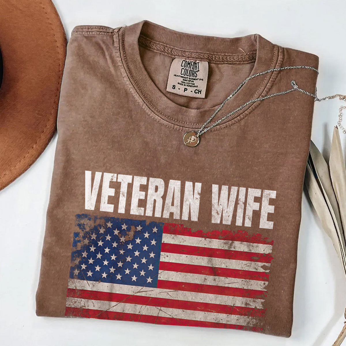 Married My Hero Veteran Wife Comfort Colors T-Shirt product image 11