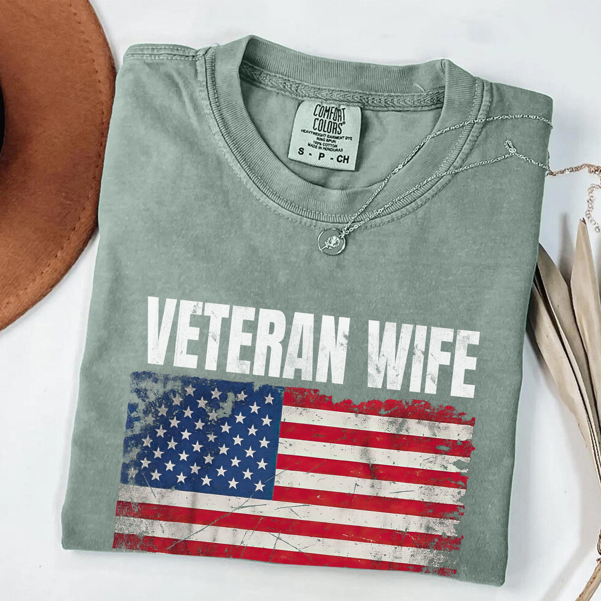 Married My Hero Veteran Wife Comfort Colors T-Shirt product image 8