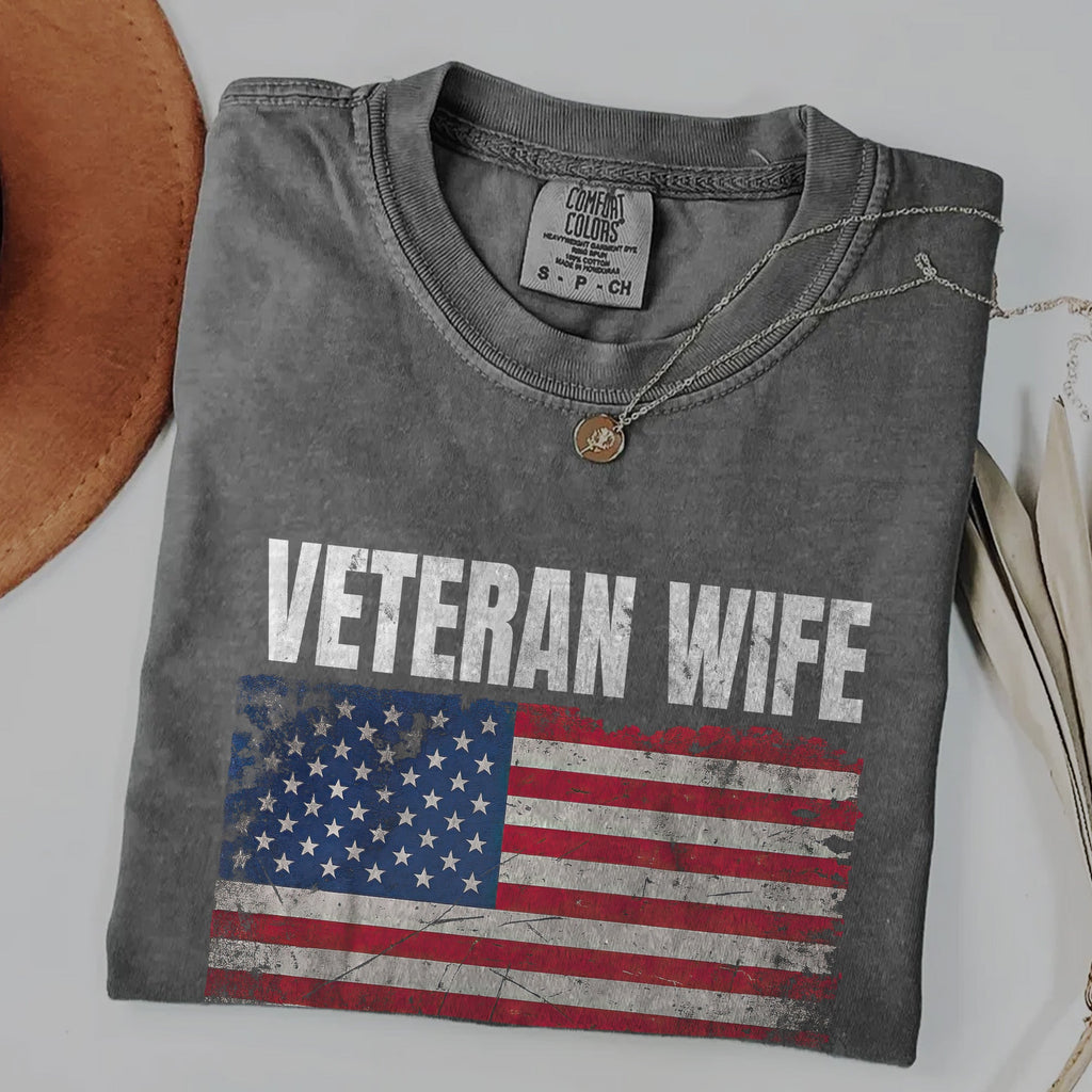 Married My Hero Veteran Wife Comfort Colors T-Shirt product image 6