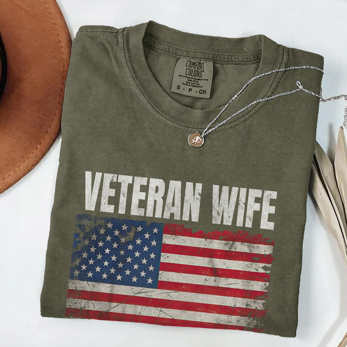 Married My Hero Veteran Wife Comfort Colors T-Shirt product image 12