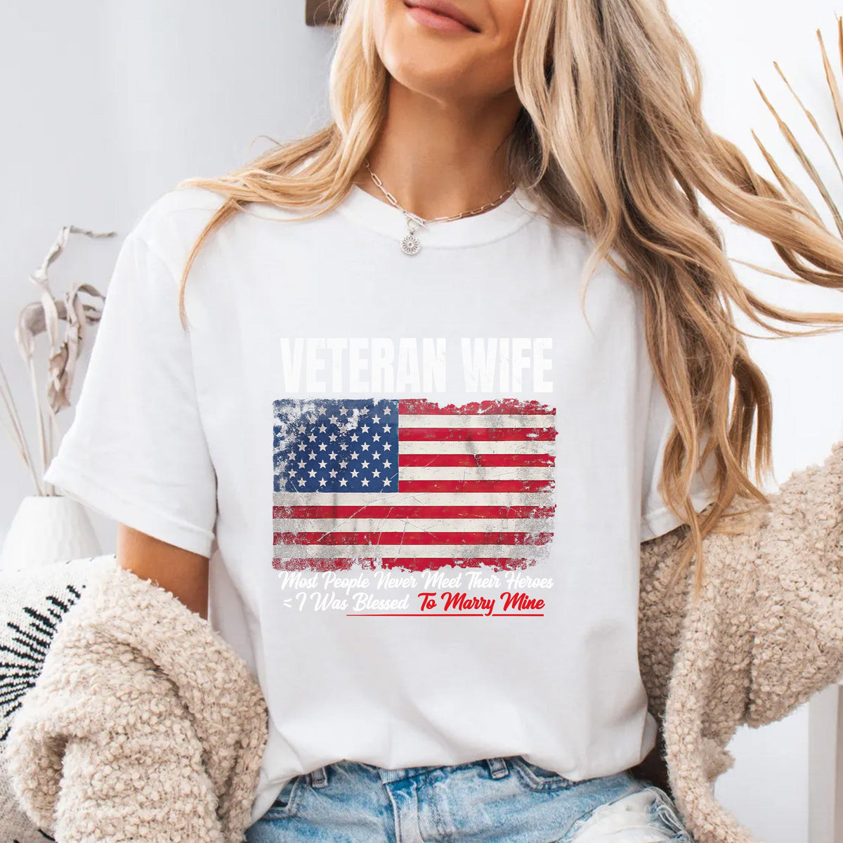 Married My Hero Veteran Wife Comfort Colors T-Shirt product image 14