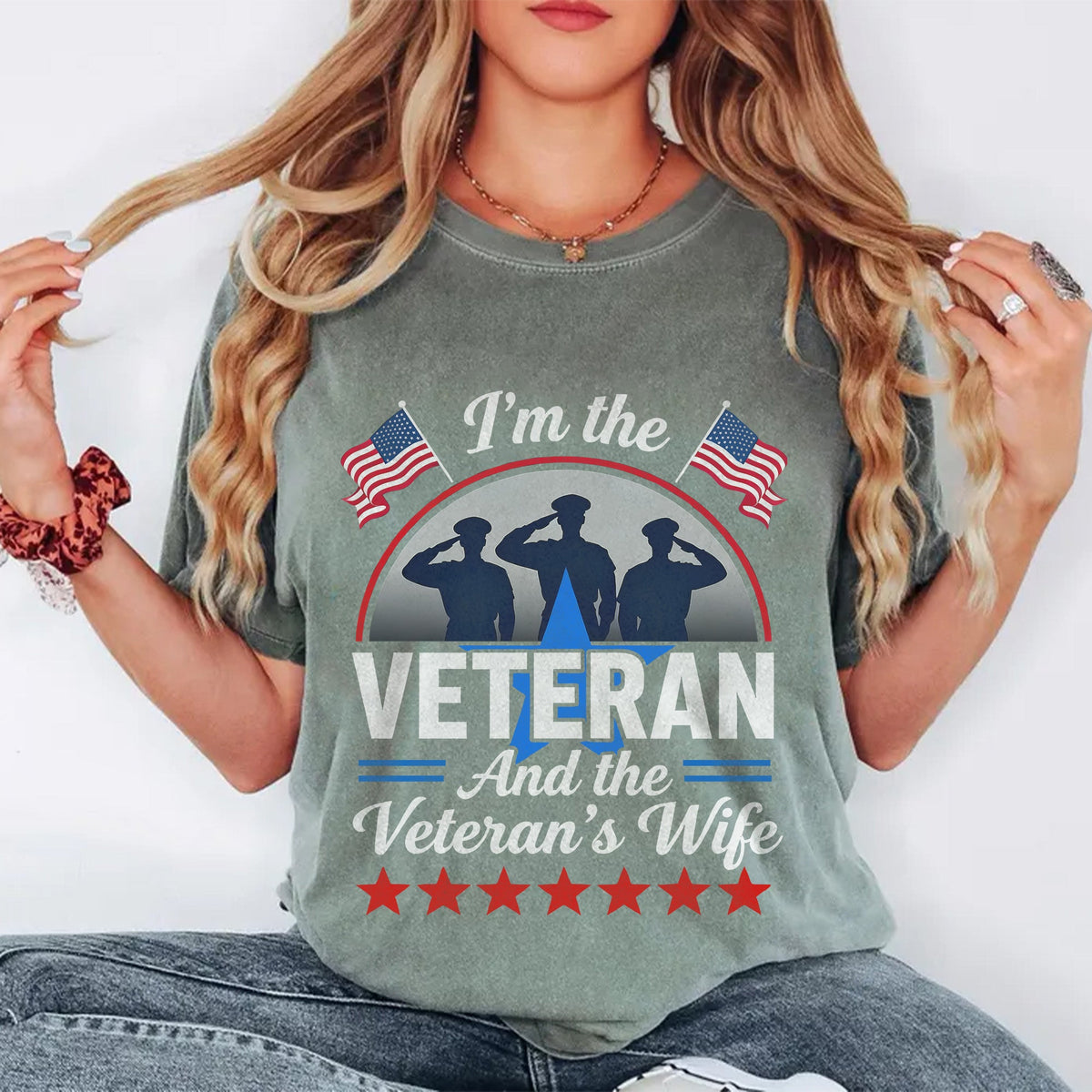 I’m the Veteran and Wife Comfort Colors T-Shirt product image 3