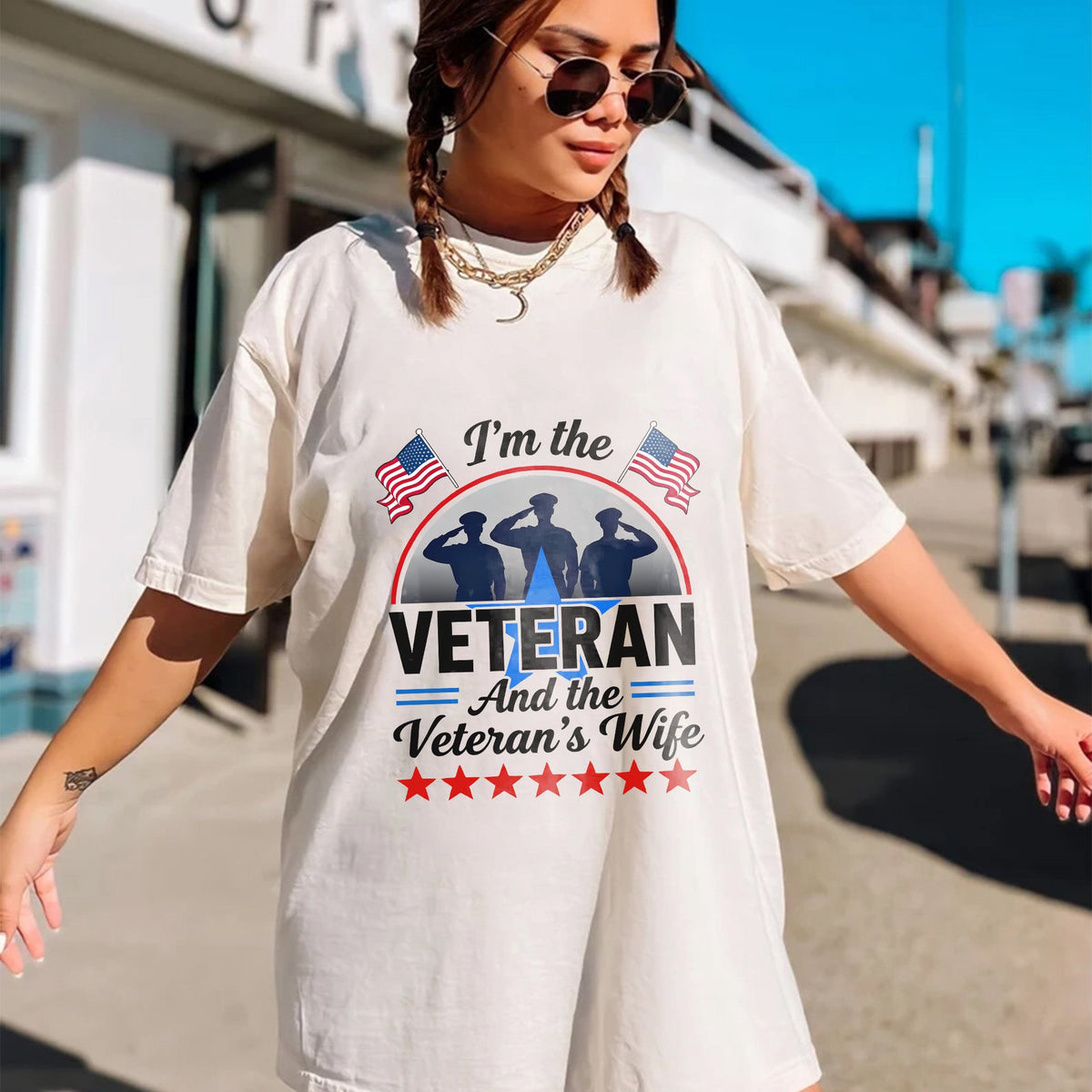 I’m the Veteran and Wife Comfort Colors T-Shirt product image 13
