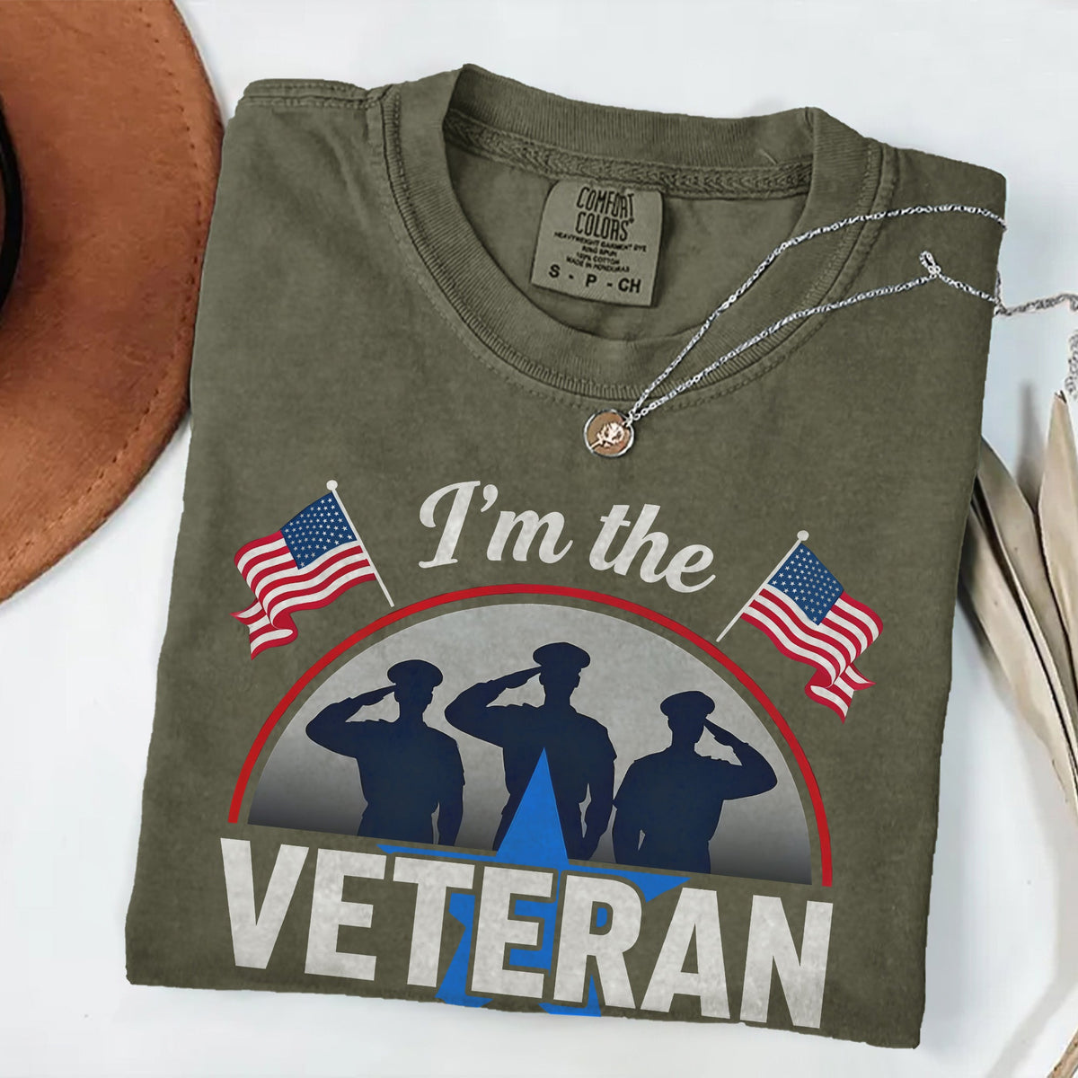I’m the Veteran and Wife Comfort Colors T-Shirt product image 12