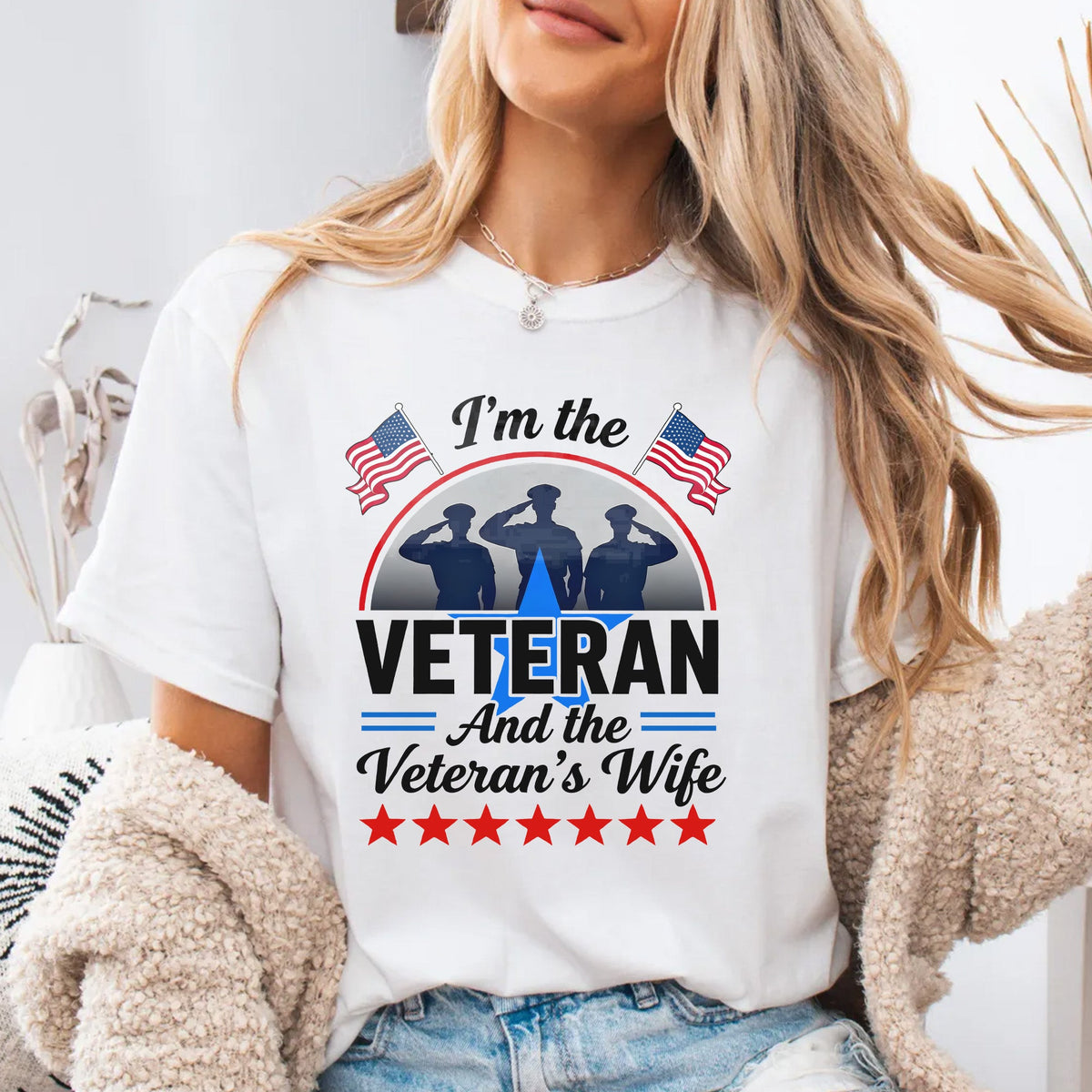 I’m the Veteran and Wife Comfort Colors T-Shirt product image 14