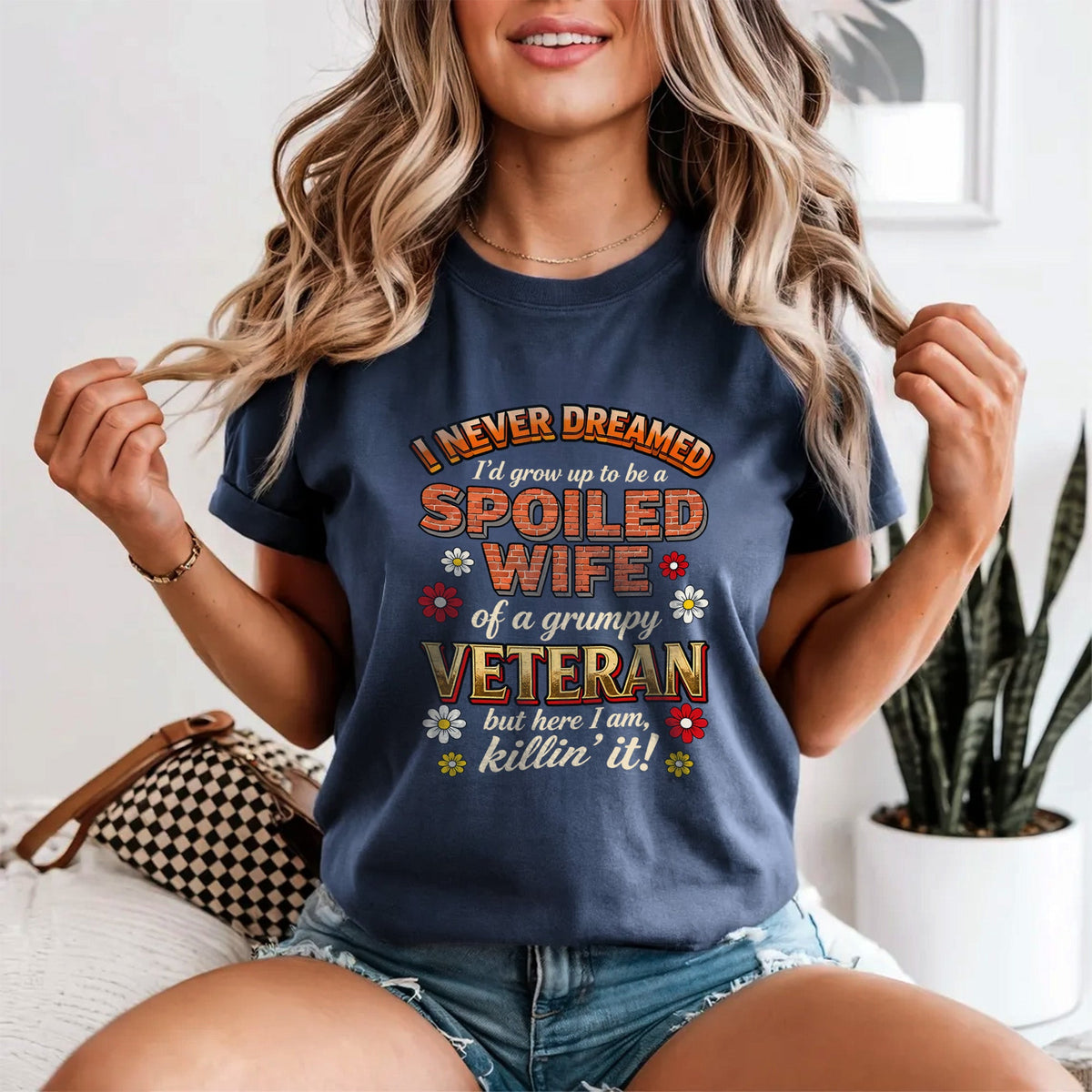 Grumpy Veteran’s Wife Comfort Colors T-Shirt product image 4