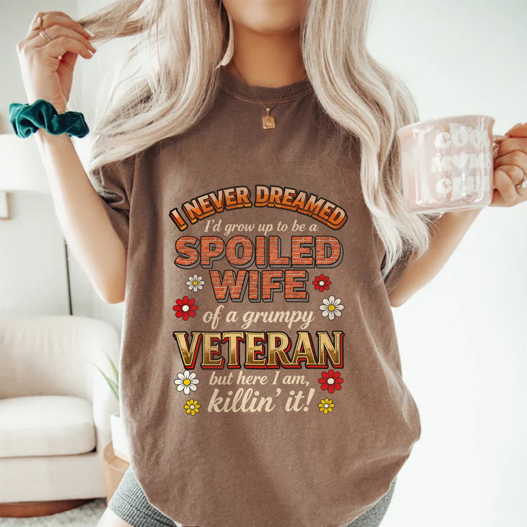 Grumpy Veteran’s Wife Comfort Colors T-Shirt product image 5