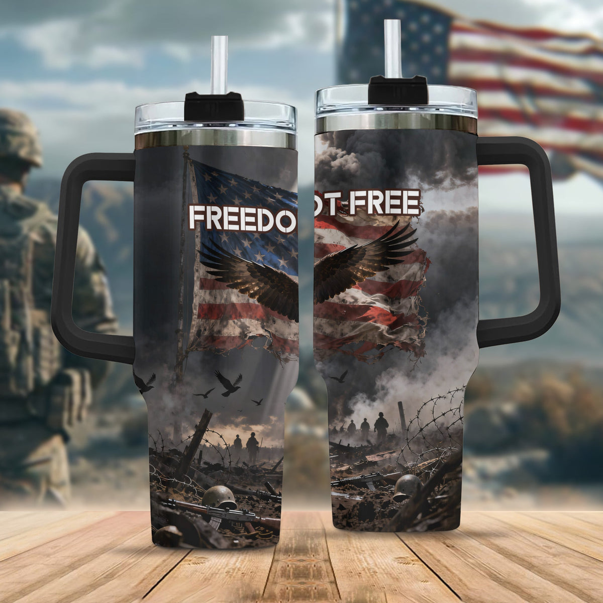 Freedom Is Not Free All-over Print Tumbler 40oz