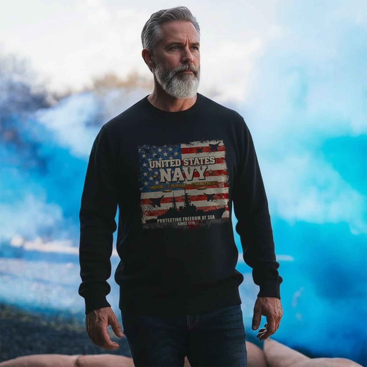 United States Navy Honor Courage Sweatshirt product image 2