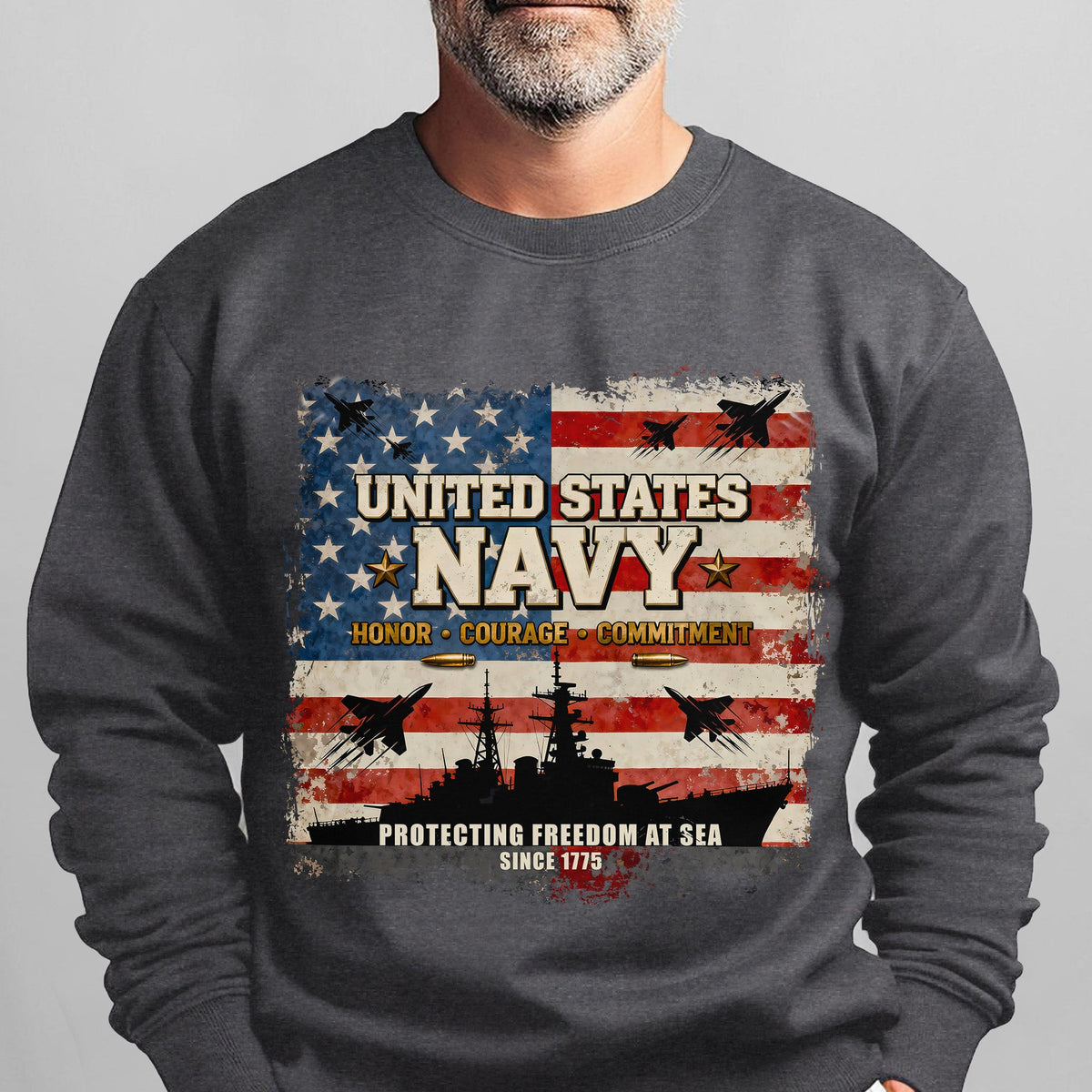United States Navy Honor Courage Sweatshirt product image 7