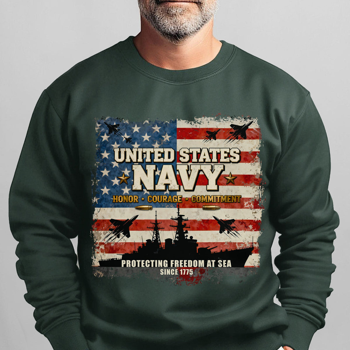 United States Navy Honor Courage Sweatshirt product image 11