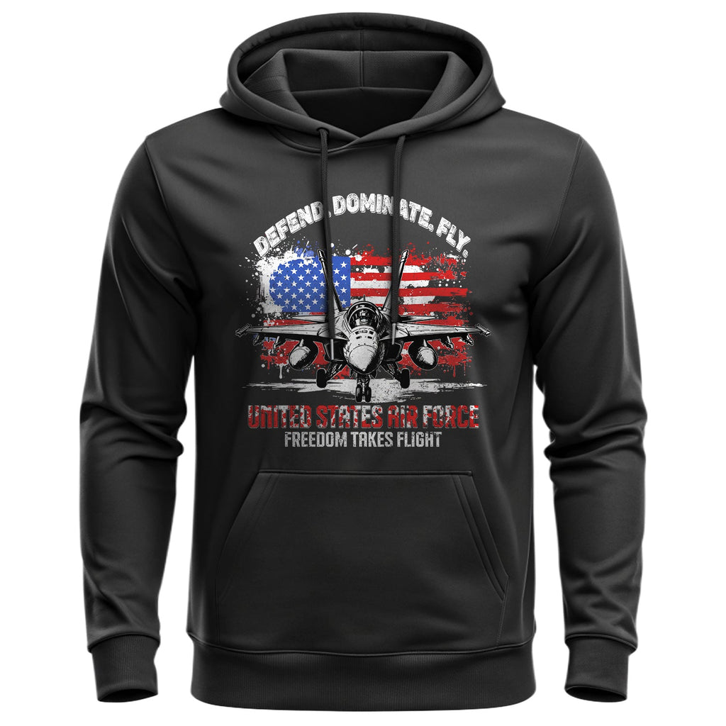 Defend Dominate Fly United States Air Force Hoodie product image 1