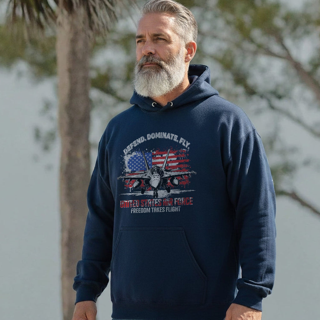 Defend Dominate Fly United States Air Force Hoodie product image 2
