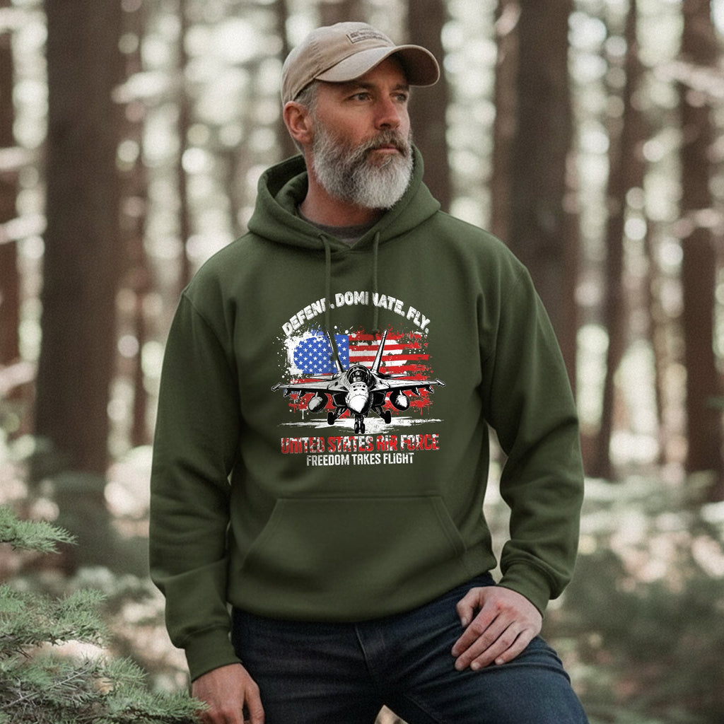 Defend Dominate Fly United States Air Force Hoodie product image 4