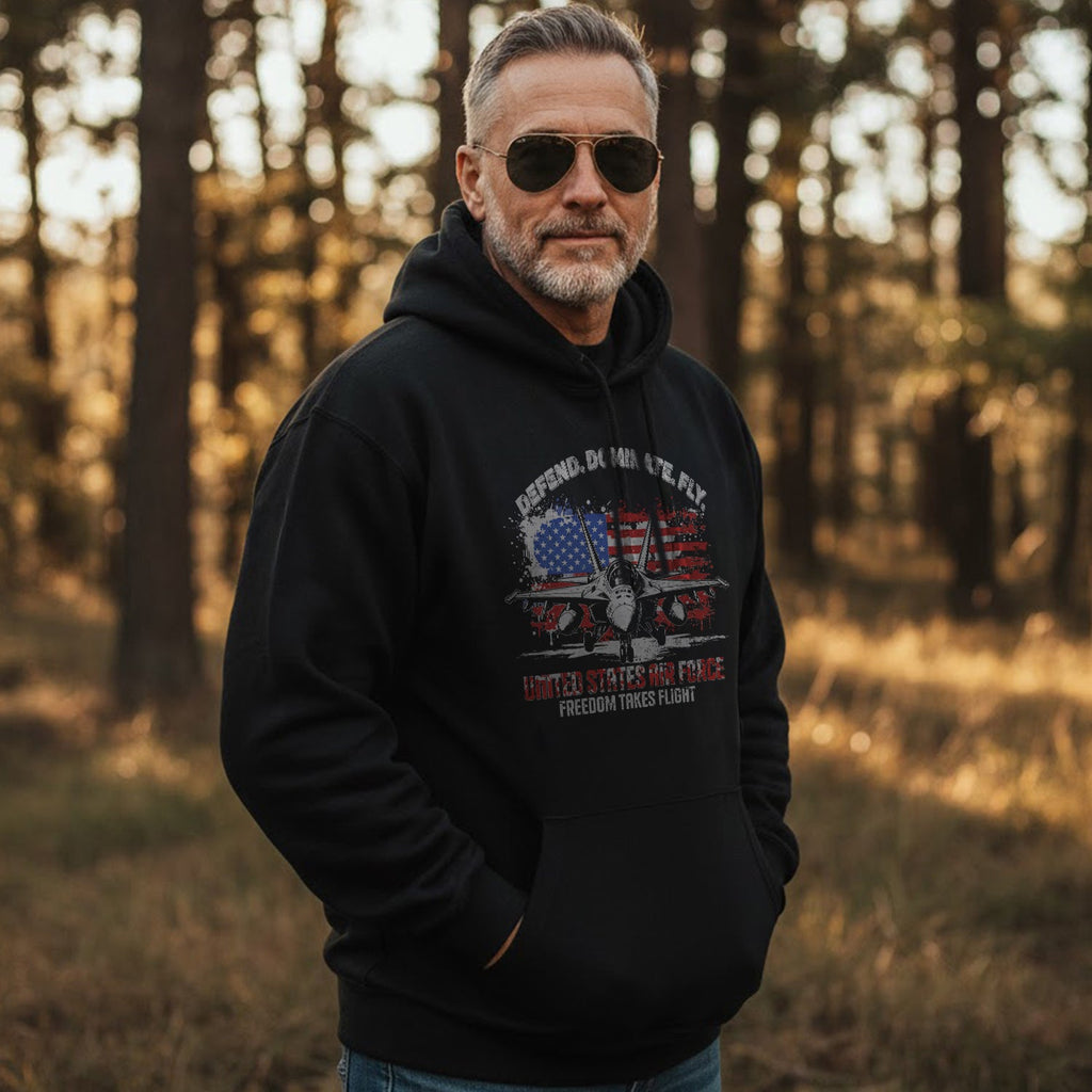 Defend Dominate Fly United States Air Force Hoodie product image 5