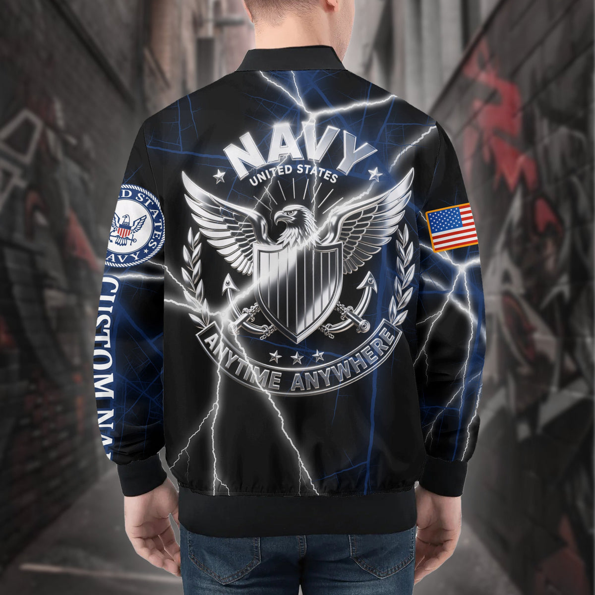 U.S. Navy Personalized All-over Print Bomber Jacket product image 2