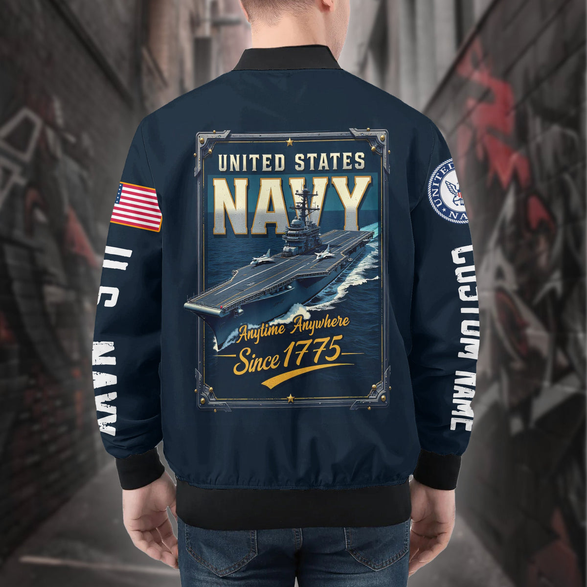 Veteran Honor Personalized All-over Print Bomber Jacket product image 3