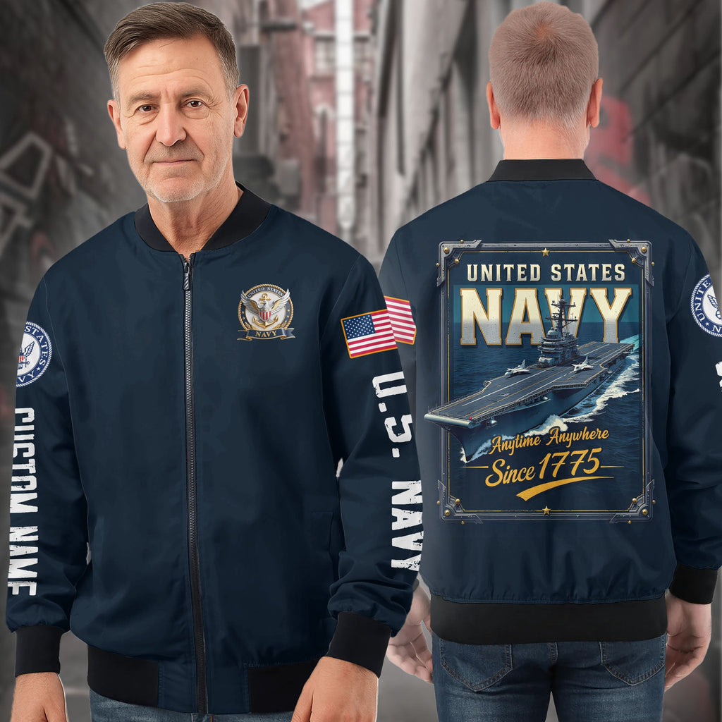 Veteran Honor Personalized All-over Print Bomber Jacket product image 1