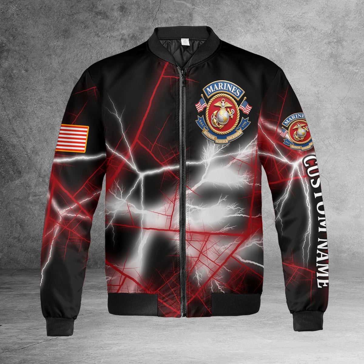 U.S. Marines Personalized All-over Print Bomber Jacket product image 6